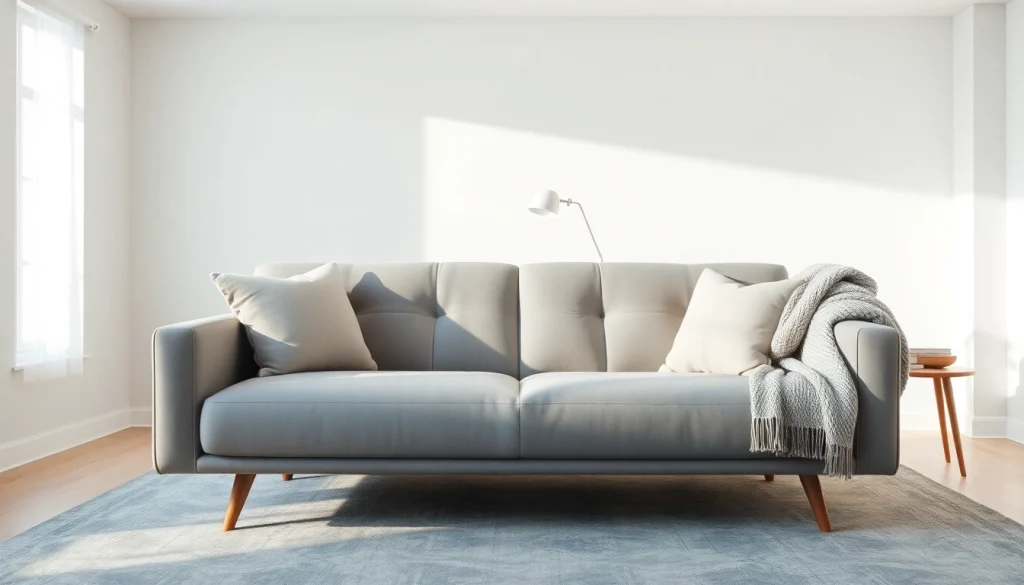Sofa bed showcased in a modern living room with plush textures and contemporary decor.