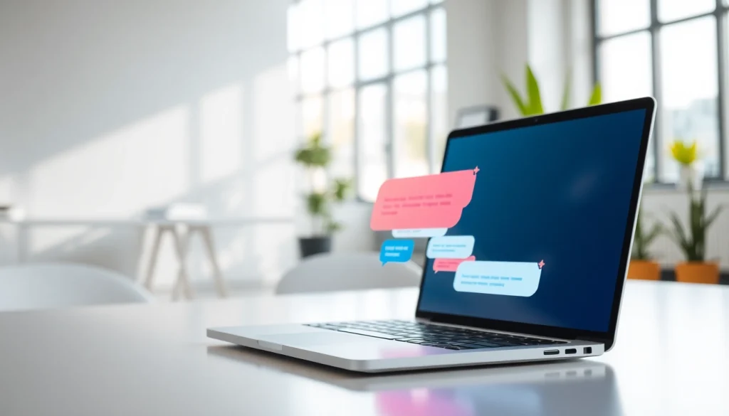 Engaging interface showcasing chatgpt free alternative technology in a modern workspace