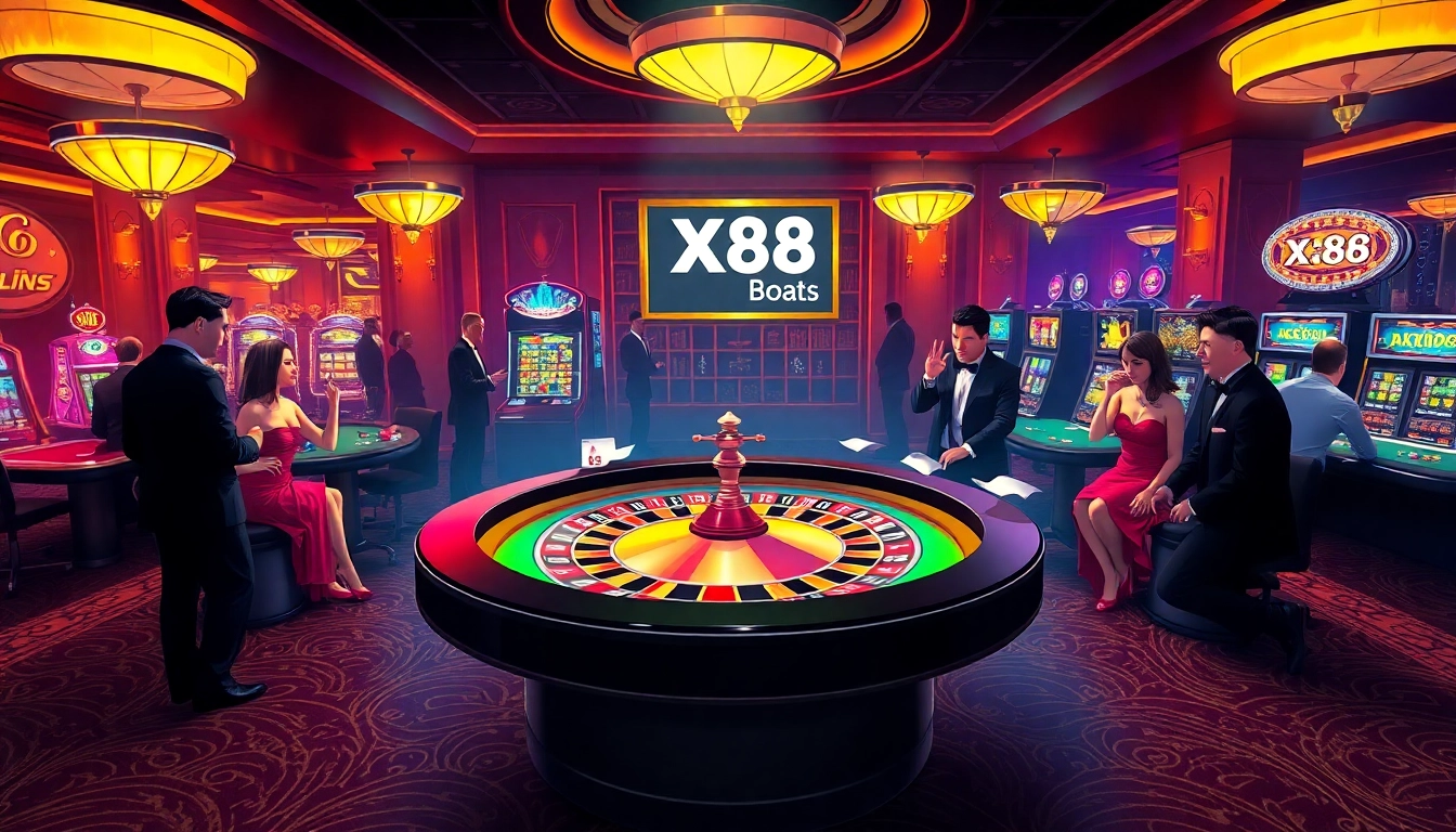 Experience the thrill of winning at XX88 Boats Casino with vibrant tables and exciting gambling activities.