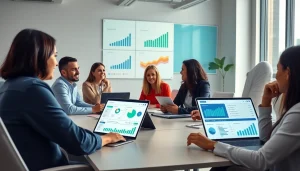 Engaged team using https://boost-social-media.com for effective social media marketing strategies