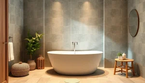 ремонт ванны акрилом цена - обновленная ванна, которая гармонично вписывается в современный интерьер.