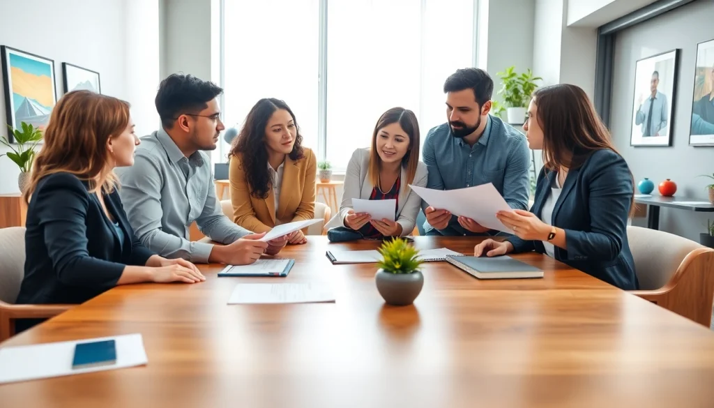 Enhancing strategies with Good Wolf Marketing in a vibrant, collaborative office environment.