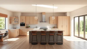 Abethu Builders showcases a beautifully renovated kitchen with modern finishes and natural lighting.