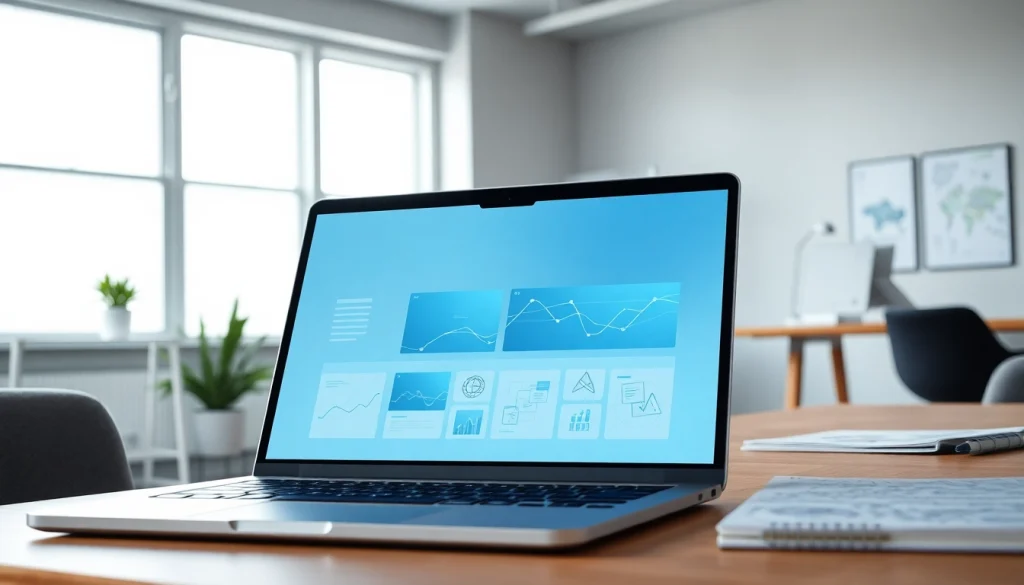 Engaging web design displayed on laptop, representing https://albmaftoh.com in a professional setting.