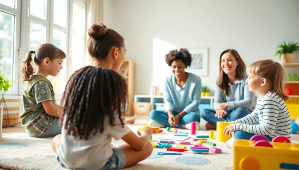 Encouraging therapy at https://www.kiddsaba.com with children learning and engaging positively.