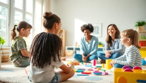 Encouraging therapy at https://www.kiddsaba.com with children learning and engaging positively.