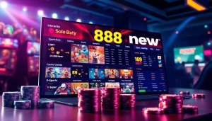 Experience the engaging interface of 888new, a leading online gambling platform.