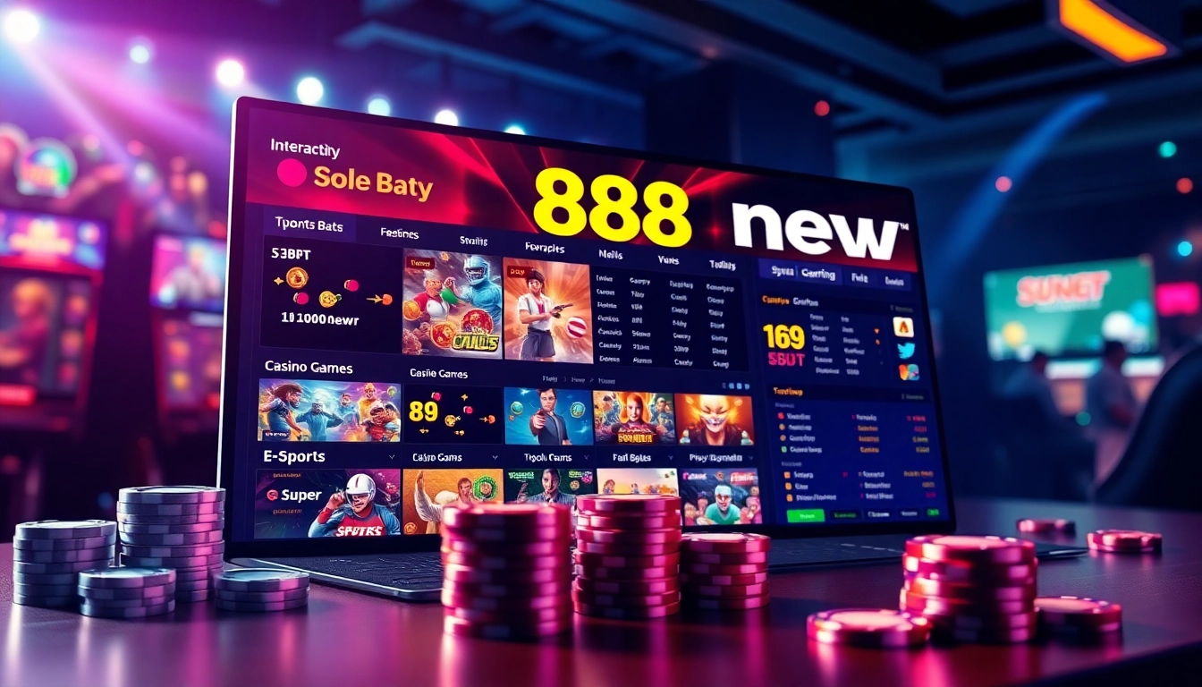 Experience the engaging interface of 888new, a leading online gambling platform.