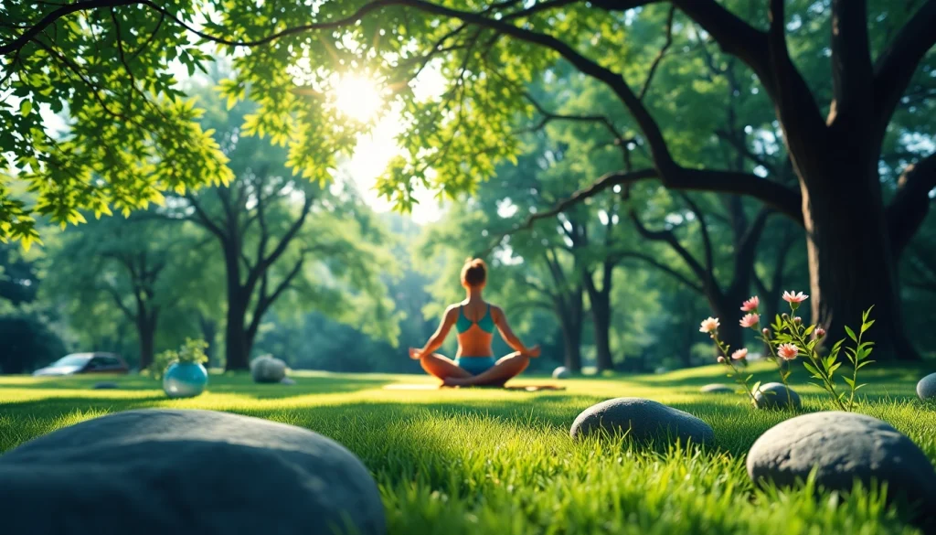 Enhance wellness with insights from https://healthyvix.com through a peaceful yoga scene.