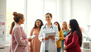 Empowering women with healthcare insights at https://womens-health-advice.org in a bright clinic.