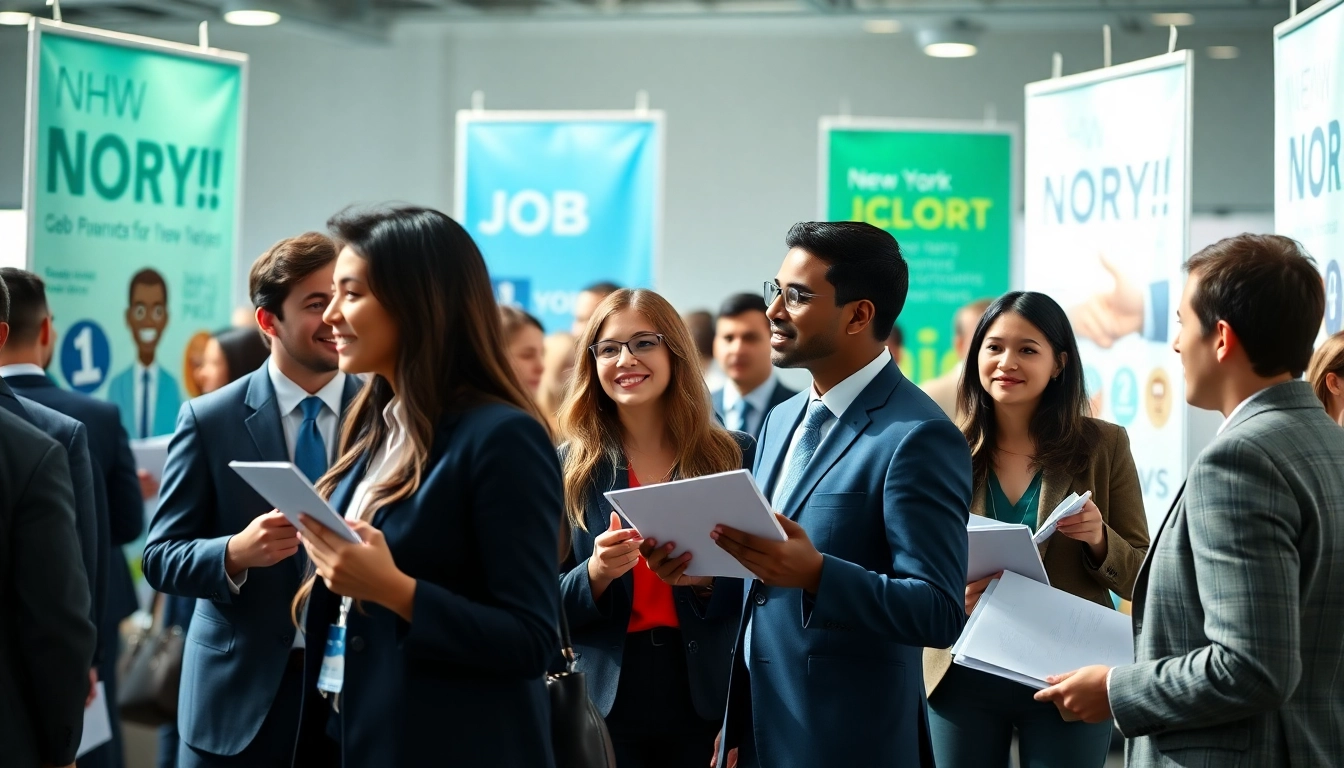 Discover exciting jobs new york at a bustling job fair showcasing diverse candidates and opportunities.