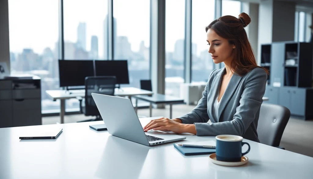 Engaged professional at work at https://antrepost.com showcasing innovative technology solutions.