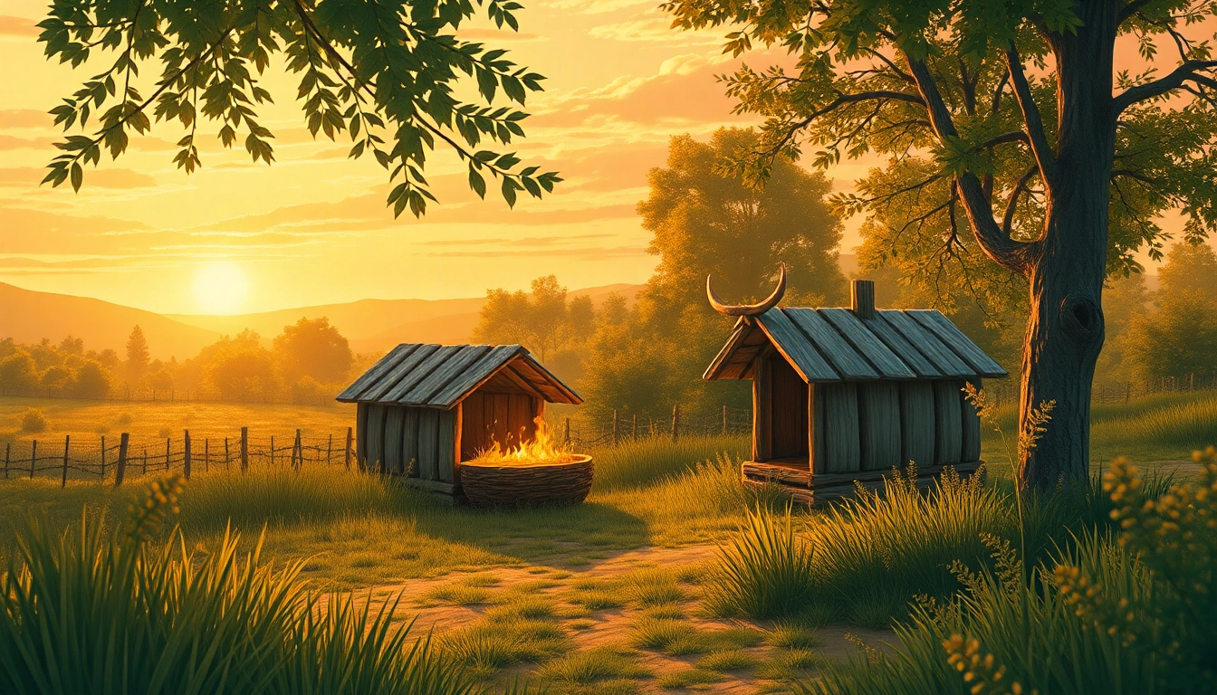 Las colmenas dadant en un campo soleado, mostrando la estructura y actividad de las abejas.