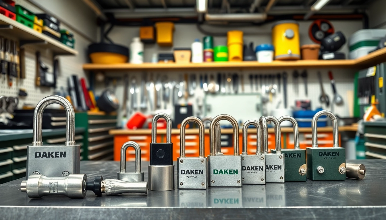 Installazione di serrature professionali su https://www.dakenlocks.com per veicoli in un ambiente di lavoro ben illuminato.