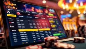 Menampilkan antarmuka sayaptogel yang menarik dengan elemen kasino yang dinamis.