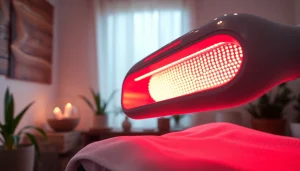 Enhance wellness with red light therapy device from https://www.biolight.shop showcasing calming design.