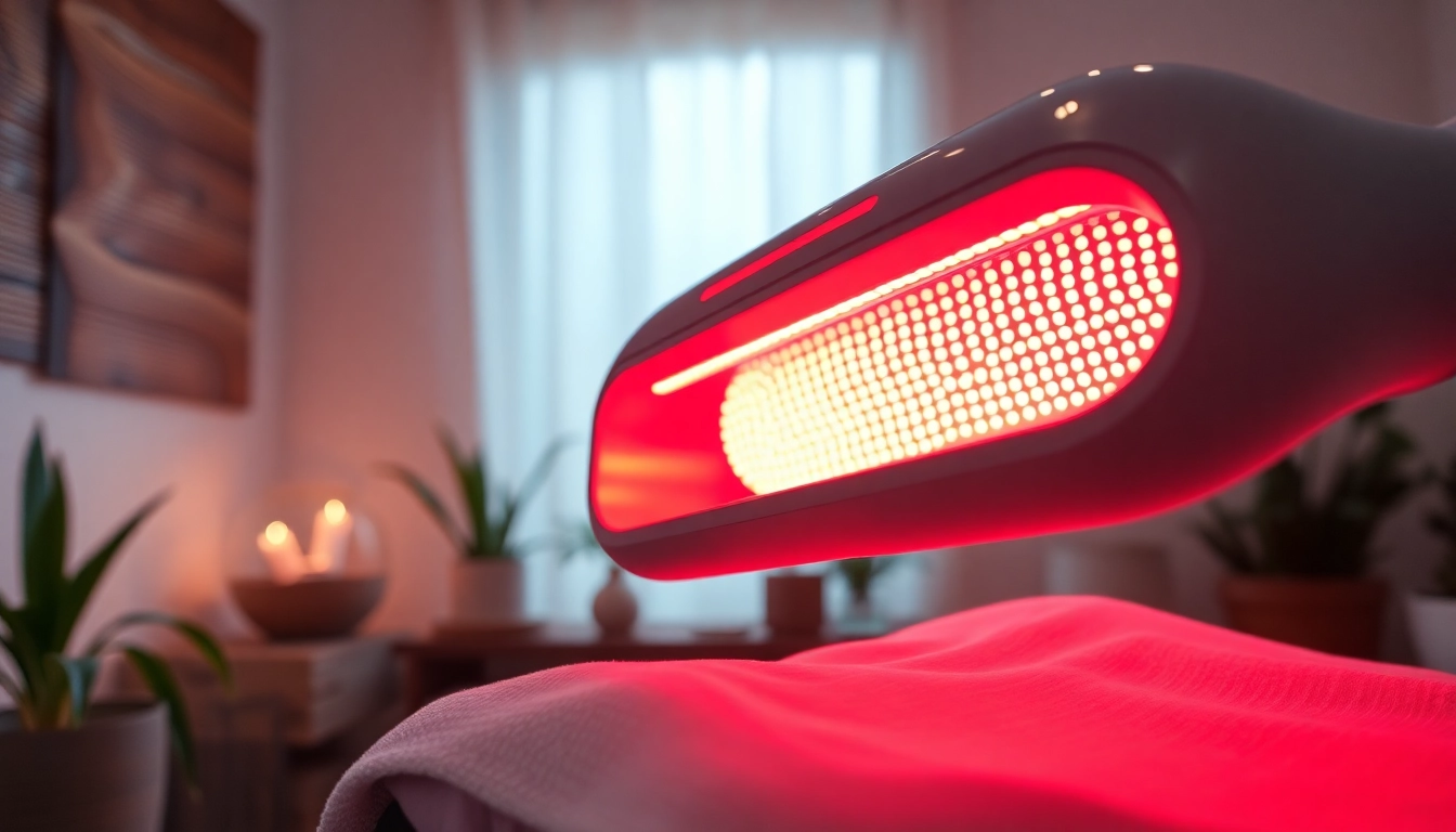 Enhance wellness with red light therapy device from https://www.biolight.shop showcasing calming design.