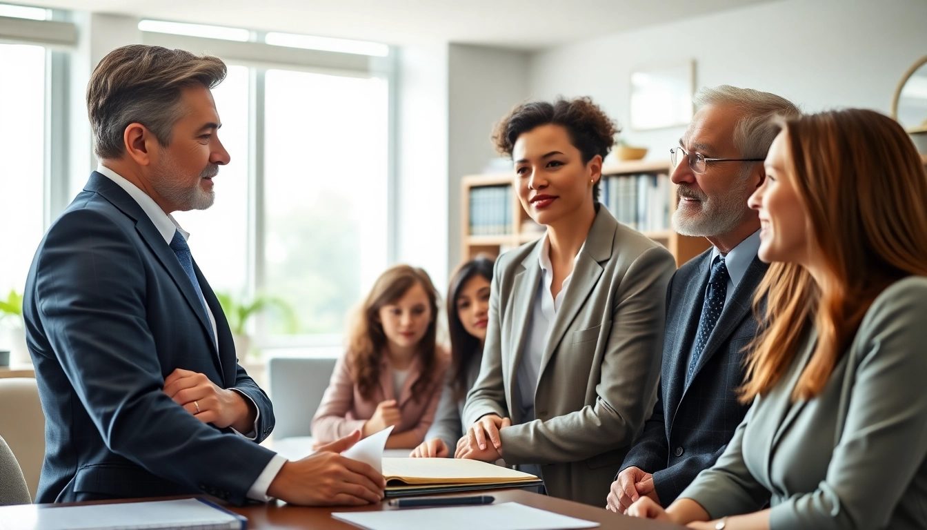 Consultation at https://www.stpetefamilyattorney.com showcasing a family attorney engaged with clients.