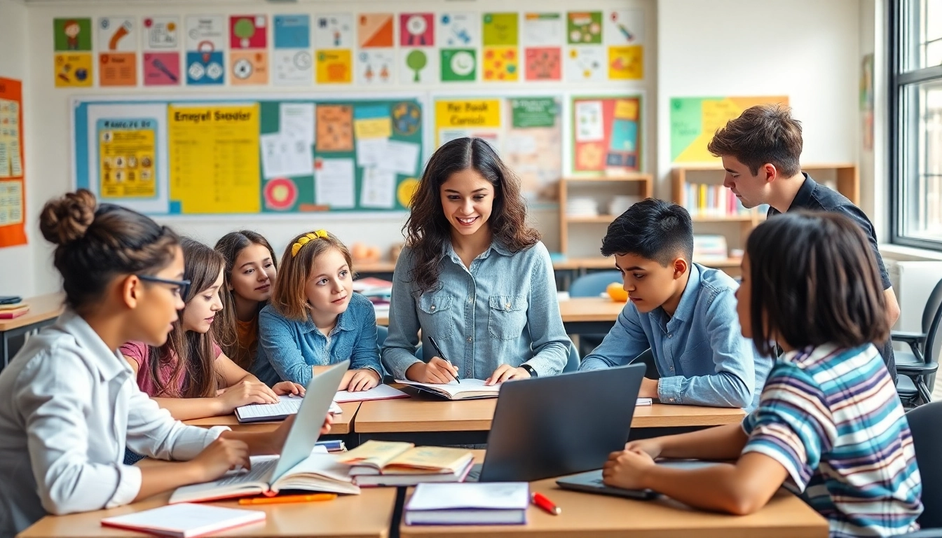 Students engaging in Education activities in a vibrant classroom environment.