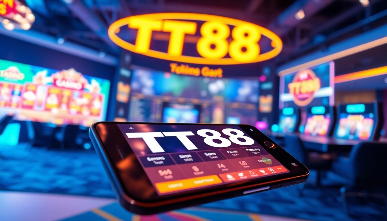 Engaging TT88 online gaming interface showcasing dynamic casino games and promotions.