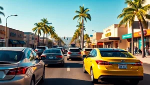 Stay informed with Los Cabos traffic updates showcasing busy city streets and local shops.