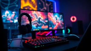 Rasakan keseruan jentoto di setup gaming profesional yang modern dan dinamis.