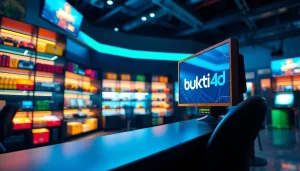 Menampilkan pengalaman permainan bukti4d yang menarik dengan suasana digital yang cerah.