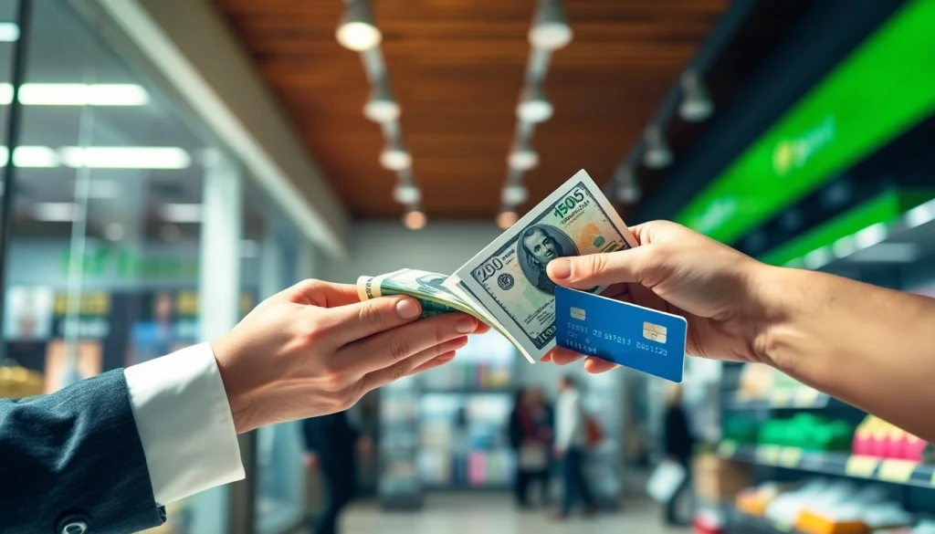 카드깡의 현금 거래 과정을 보여주는 이미지