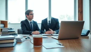 Engage with a professional lawyer at https://www.agslawfirm.com in a modern office during a consultation.