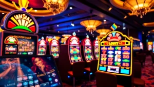 Menggambarkan pengalaman bermain di jewel4d dengan slot mesin yang cerah dan interfacenya yang menarik.