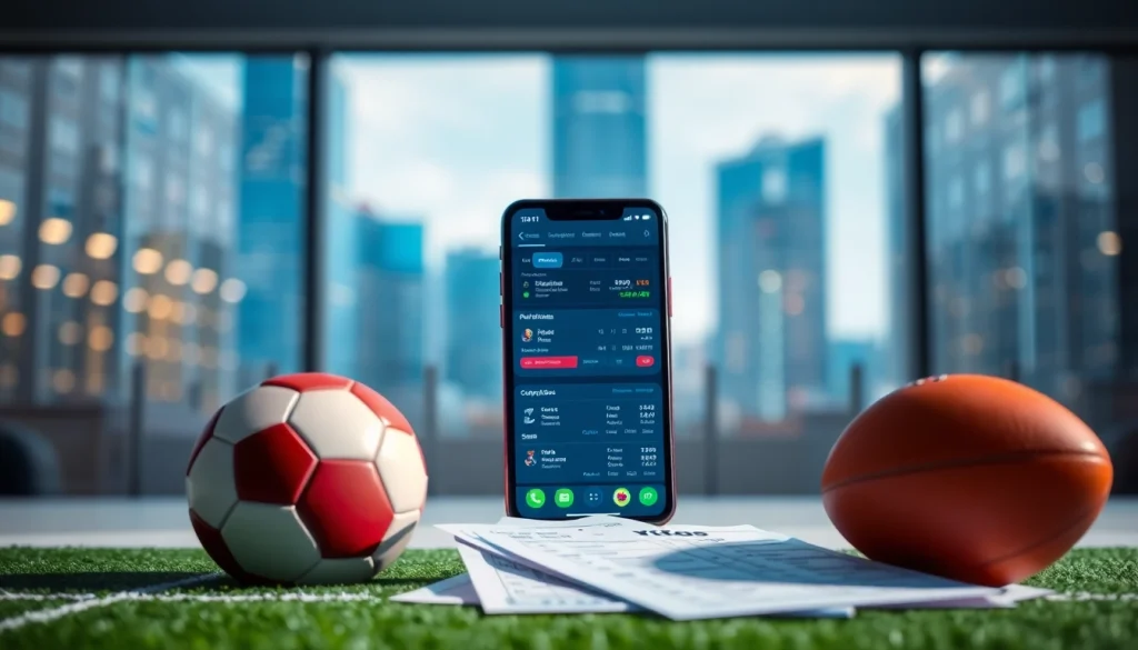 Showcasing the best sports betting apps in India with a vibrant smartphone interface.