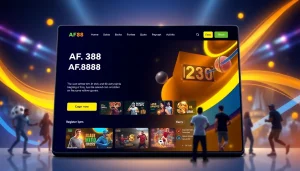 AF88 online betting platform homepage showcasing user-friendly interface and vibrant design.