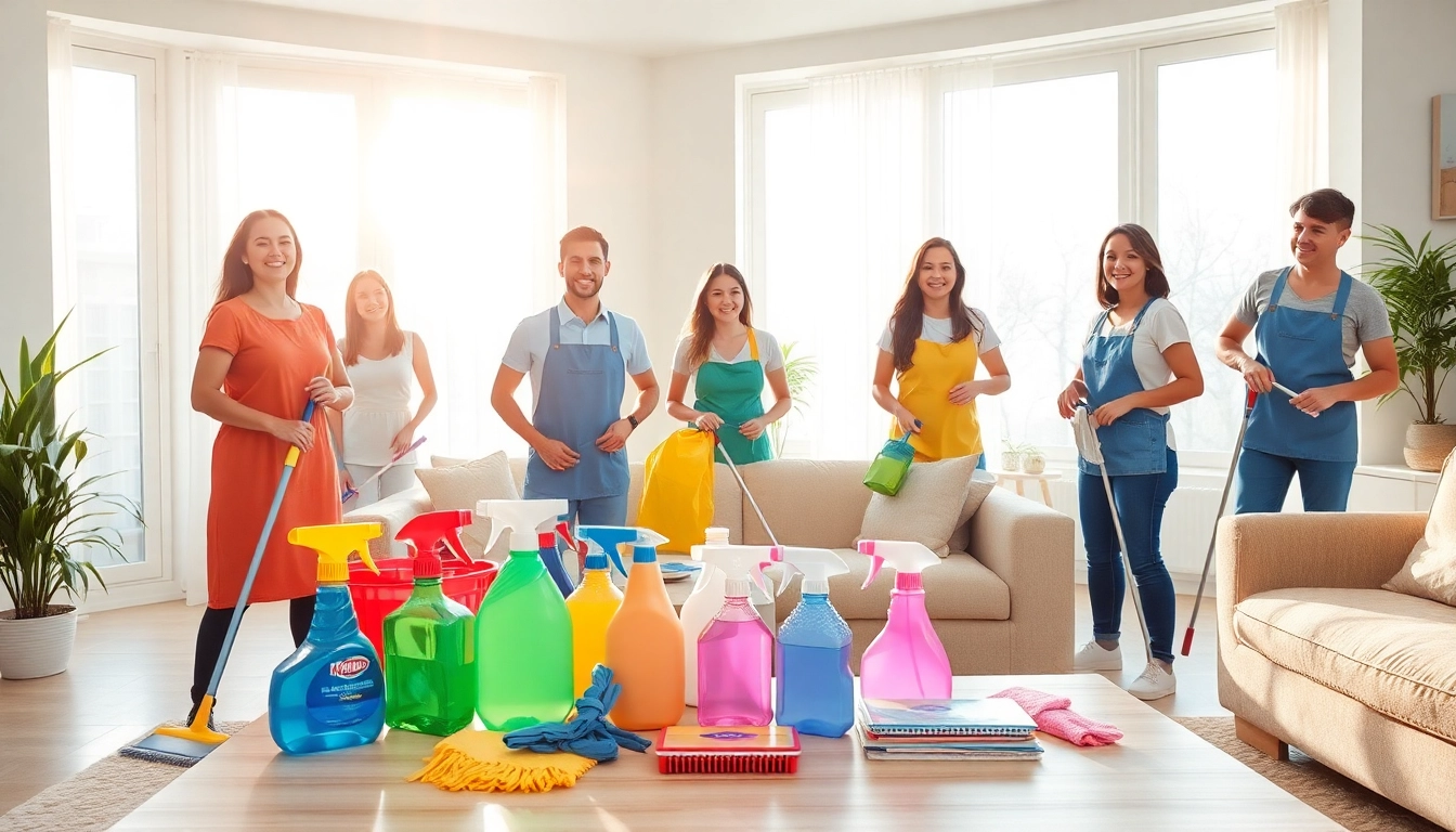 Enhance your space with a reliable Cleaning Service team efficiently cleaning a modern home.