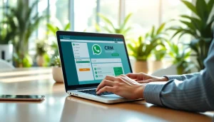 Engage with the innovative WhatsApp Business CRM at https://whatalker.com in a professional office setting.
