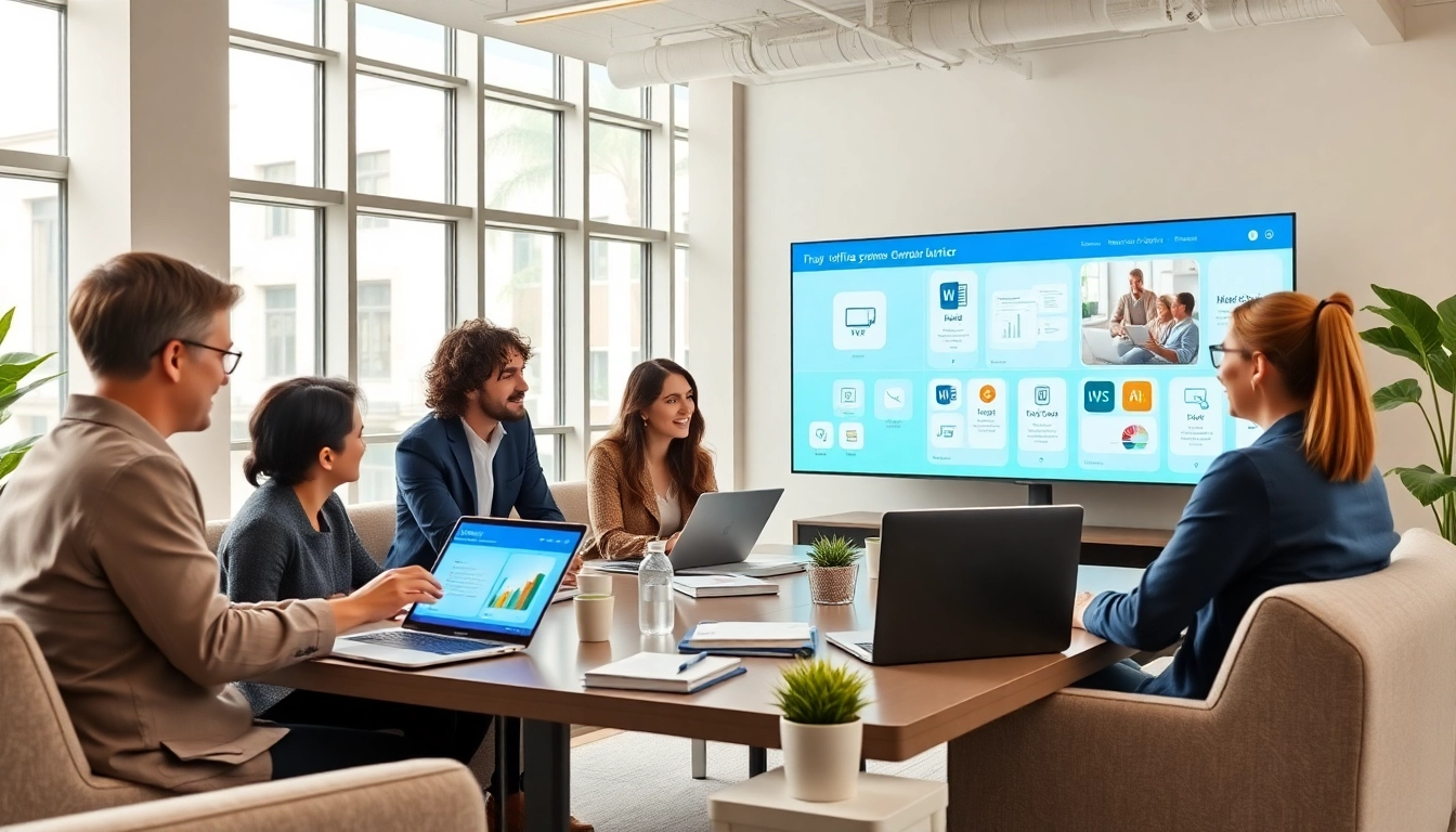 Dynamic teamwork in a modern office using WPS下载 software for document collaboration.