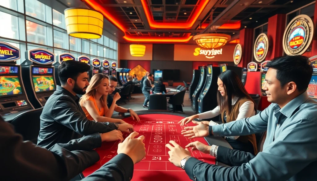 Temukan kegembiraan bermain sayaptogel di lingkungan kasino modern yang ramai.