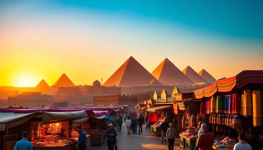 Experience the vibrant essence of Cairo with iconic pyramids for https://emegypt.net.