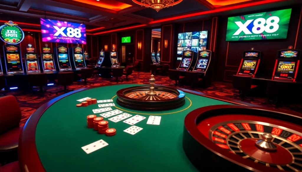 Experience thrilling games at XX 88 casino with vibrant tables and exciting slots.