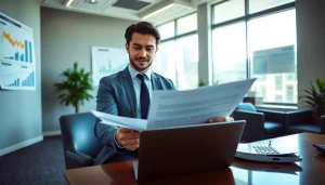 Professional advisor discussing Smsf options in a modern office setting