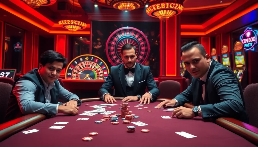 Experience thrilling gameplay with the SN888 App, showcasing an intense poker game setup.