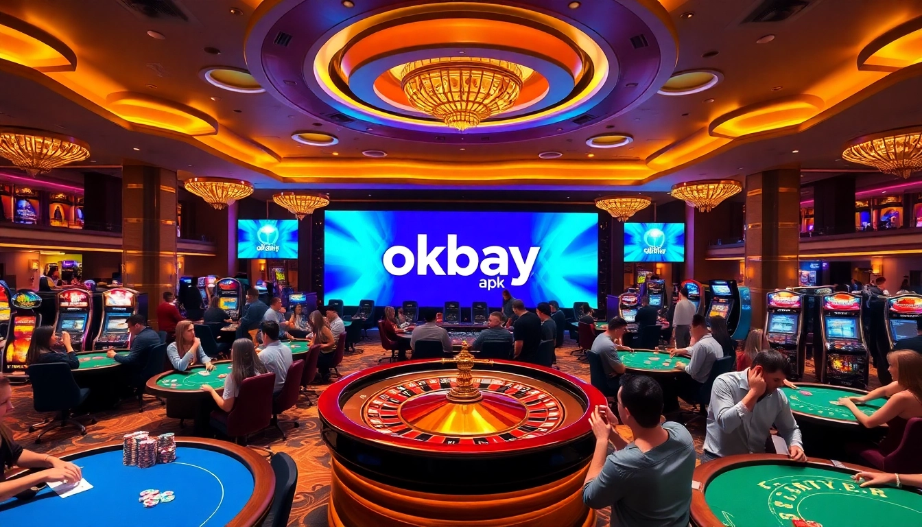 Experience the thrill of gambling with the okbay apk on the luxurious casino floor.