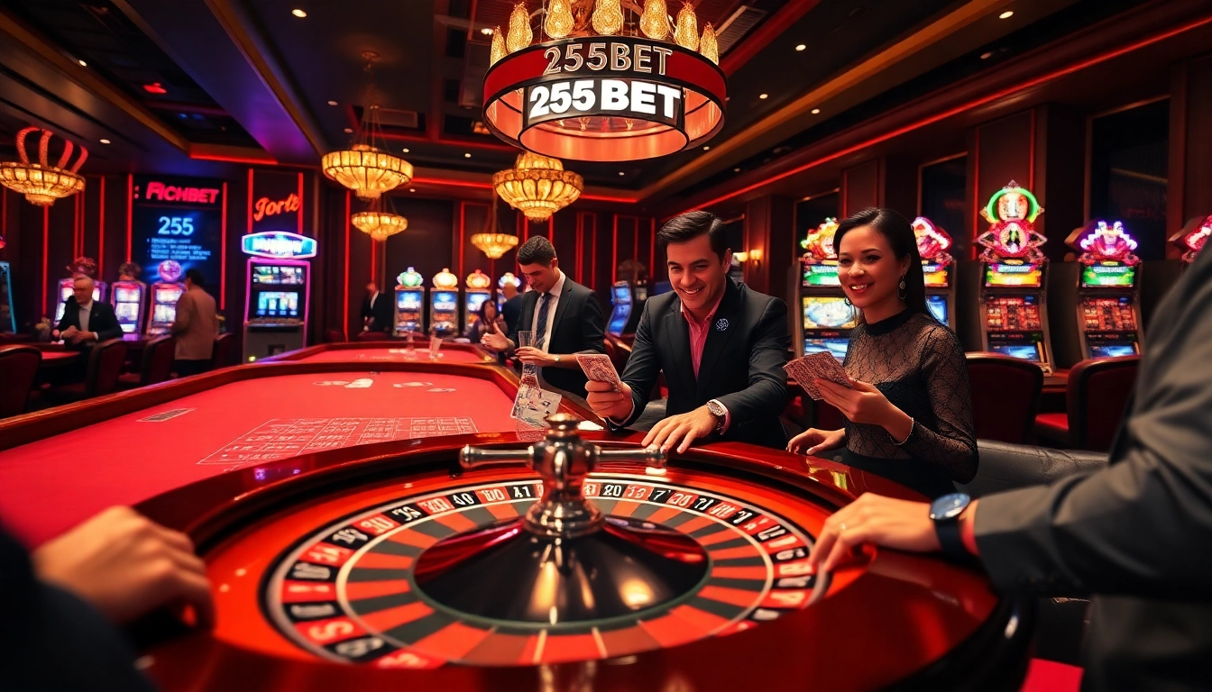 Experience high-stakes excitement at 255BET with players engaged in thrilling casino games.