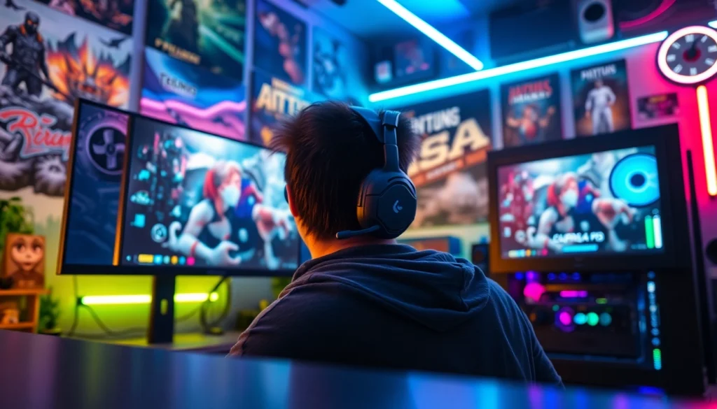Engage with the latest gaming content at https://www.gamelevate.com, showcasing an immersive gaming setup.