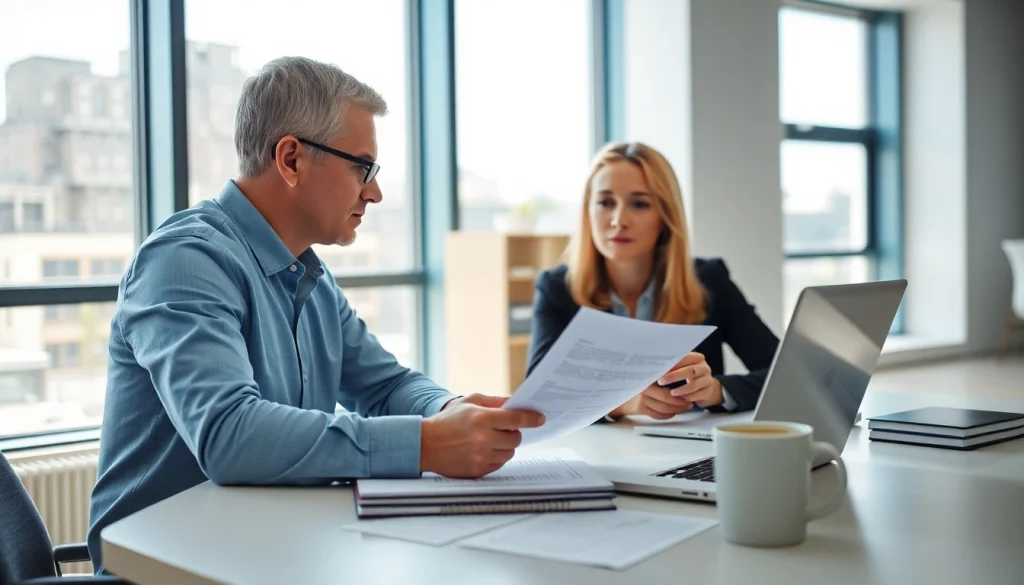 Get expert insurance claims help from a professional advisor in a modern office.