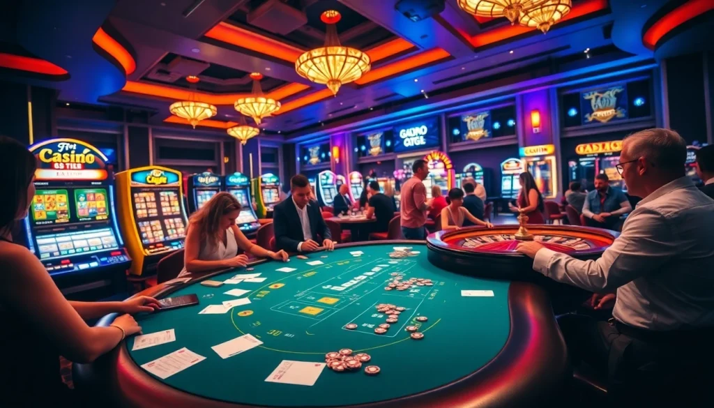 Experience the excitement of S88VIP with vibrant casino visuals featuring roulette and blackjack tables.