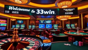 Experience the thrill of high-stakes gaming at 33win con with vibrant casino visuals.