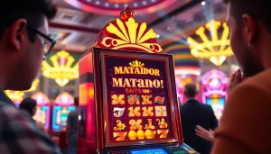 Menangkan uang nyata di matador168 slot dengan mesin slot warna-warni di kasino.
