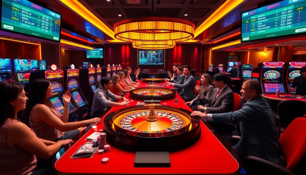 Experience the excitement of winning at GOD55 casino, featuring vibrant games and luxurious settings.