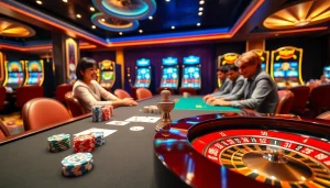 Experience the thrill at 389WIN with vibrant casino games and engaging players at the table.