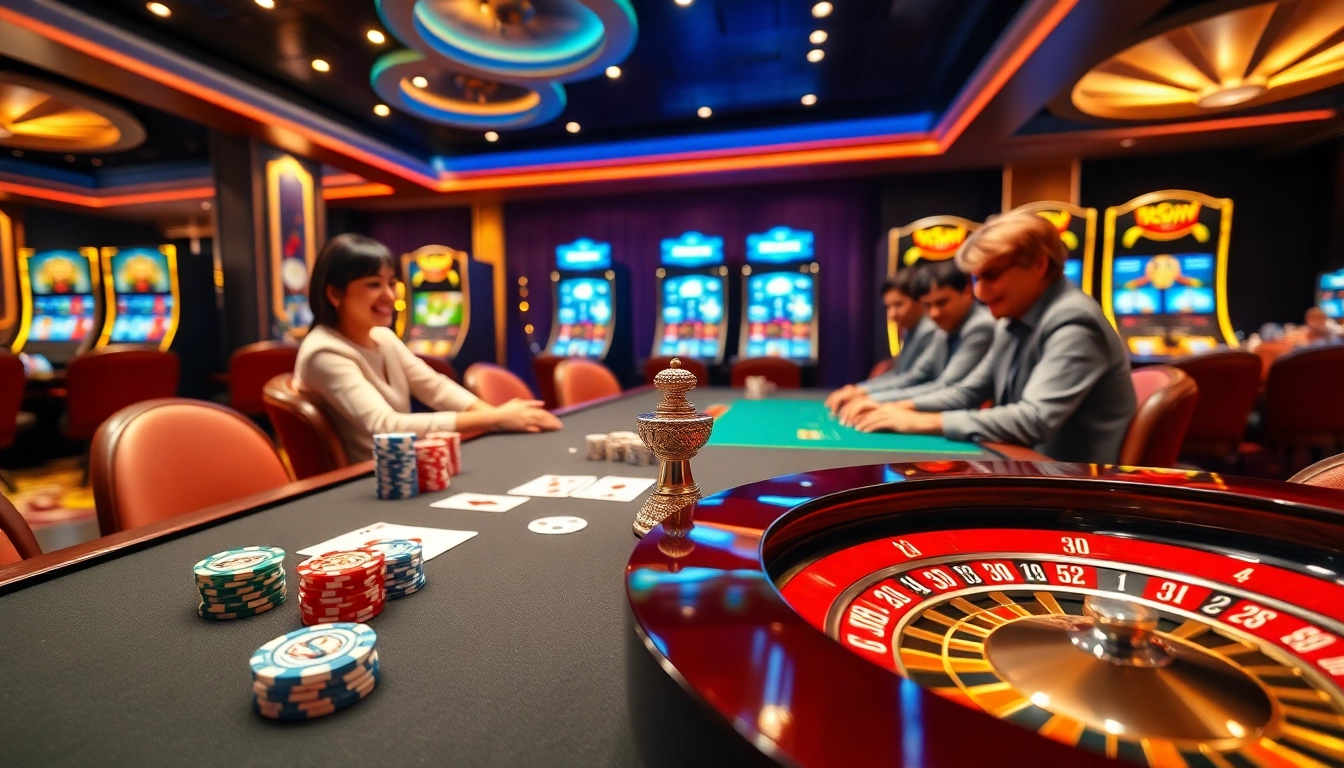 Experience the thrill at 389WIN with vibrant casino games and engaging players at the table.
